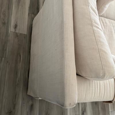 ELEMENTS Sectional Sofa White Fabric 