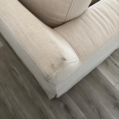 ELEMENTS Sectional Sofa White Fabric 