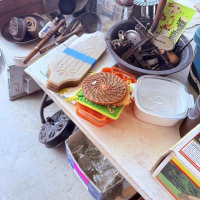 Lot 35: Car Parts, Kitchen ware, Fishing boxes & More