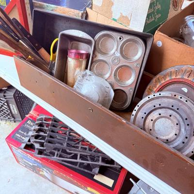 Lot 35: Car Parts, Kitchen ware, Fishing boxes & More
