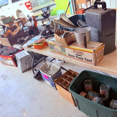 Lot 35: Car Parts, Kitchen ware, Fishing boxes & More