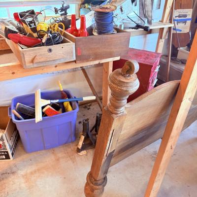 Lot 38: Shop Vac, Yard Tools, Head Board & More