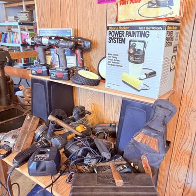 Lot 40: Radial Saw, Table, Tools & More