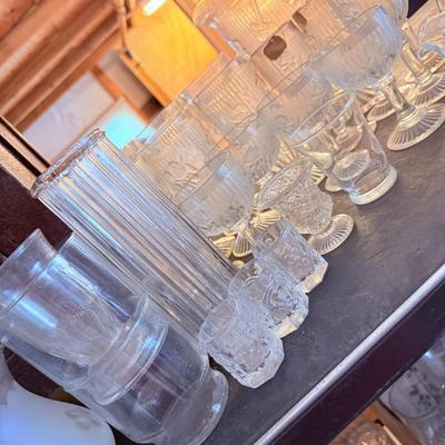 Lot 45: Glassware, Home decor, Furniture & More