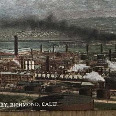 STANDARD OIL CO REFINERY RICHMOND CA POSTCARD c1910
