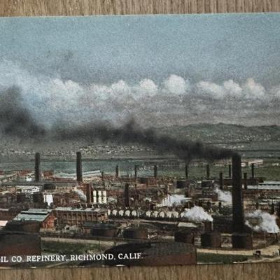 STANDARD OIL CO REFINERY RICHMOND CA POSTCARD c1910