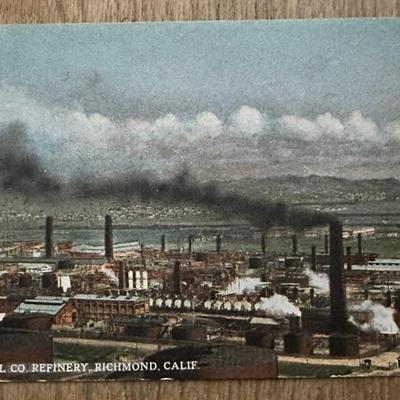 STANDARD OIL CO REFINERY RICHMOND CA POSTCARD c1910