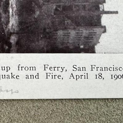rppc SAN FRANCISCO AFTER EARTHQUAKE LOOKING UP FERRY RIEDER 1907