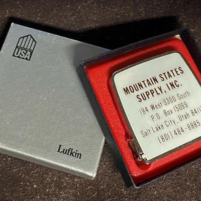vintage LUFKIN ADVERTISING TAPE MEASURE 6ft NOS