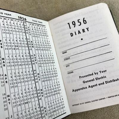 1956 DAILY POCKET DIARY GENERAL ELECTRIC TECH DATA 