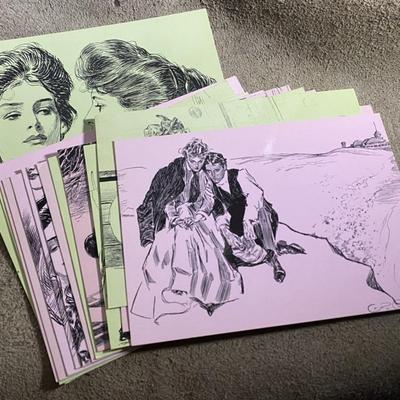 CHARLES DANA GIBSON GIRL POSTCARD REPRINTS 1984CHARLES DANA GIBSON GIRL POSTCARD REPRINTS 1984