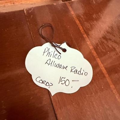 Lot 47: Philco Radio & Headboard