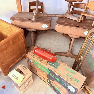 Lot 49: Dolls, Desks, Mirror, Chairs & More
