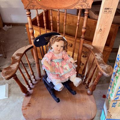 Lot 49: Dolls, Desks, Mirror, Chairs & More