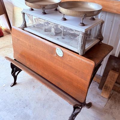 Lot 55: F. Domingo Balance Scale & Desk