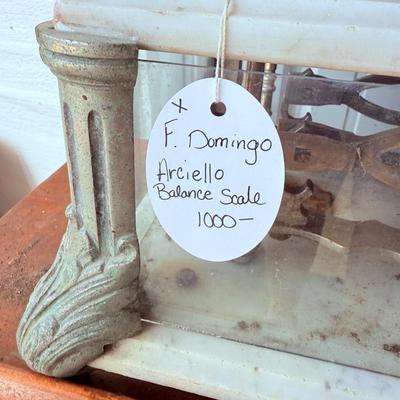 Lot 55: F. Domingo Balance Scale & Desk