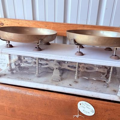 Lot 55: F. Domingo Balance Scale & Desk