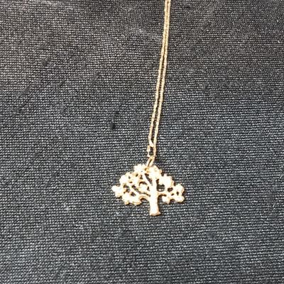 14K GOLD TREE OF LIFE AND CHAIN 2.07g