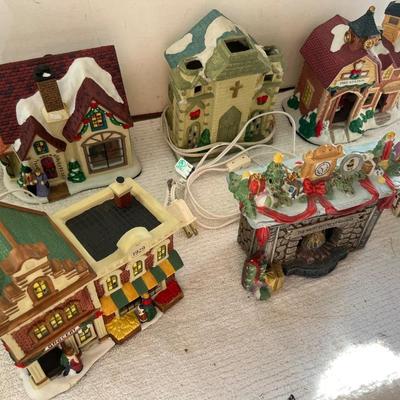 Light Up Christmas Village Set