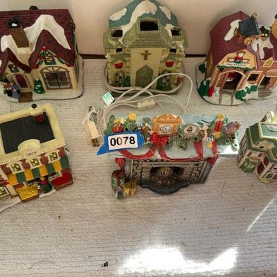 Light Up Christmas Village Set