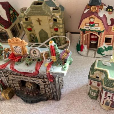 Light Up Christmas Village Set