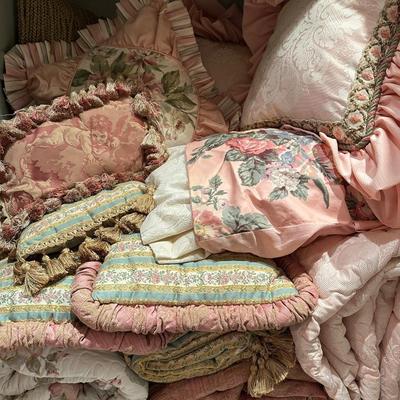Textiles - Custom King Bed Covers, Shams, Foot of Bed Runner, Decorative Throw Pillows