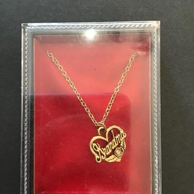 Sale Photo Thumbnail #27: Vintage, gold tone, grandma pendant necklace. Please see attached photos.