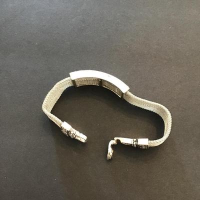 Sale Photo Thumbnail #38: Silvertone wire mesh bracelet magnetic clasp please see attached photos