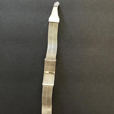 Sale Photo Thumbnail #39: Silvertone wire mesh bracelet magnetic clasp please see attached photos