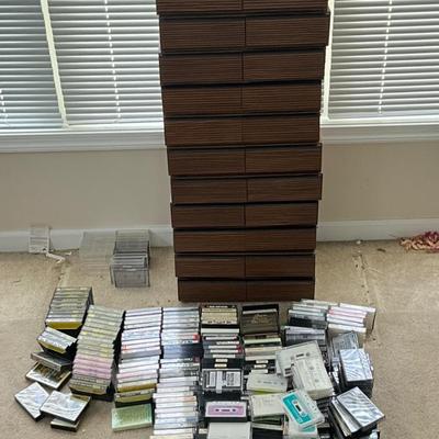 900 Large Lot of Assorted Cassettes and Cassette Holders
