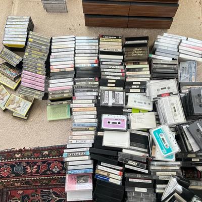 900 Large Lot of Assorted Cassettes and Cassette Holders