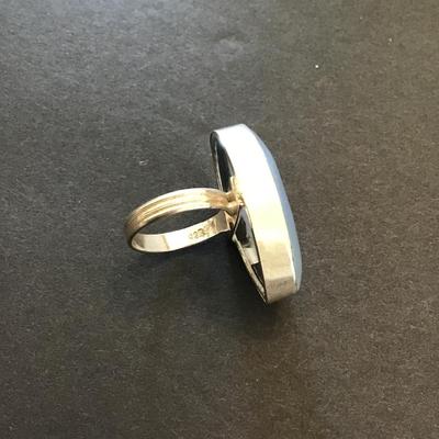Sale Photo Thumbnail #93: Beautiful silver 925 chunky stone cocktail ring please see attached photos