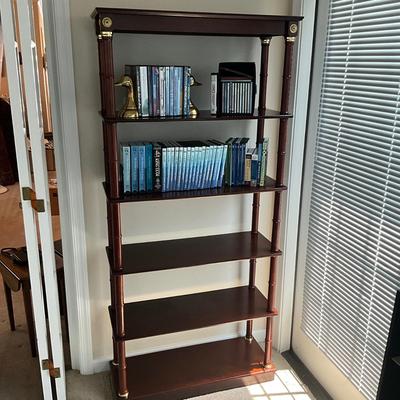 903 Regency Cherry-stain Bamboo Style Bookshelf