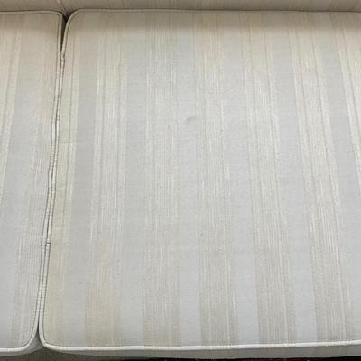 908 Lazy Boy White Striped Sleeper Sofa