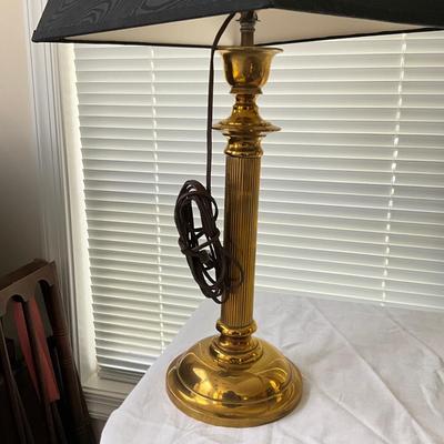 915 Pair of Column-brass Table Lamps