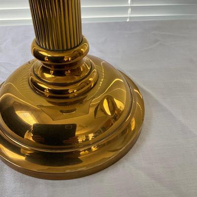 915 Pair of Column-brass Table Lamps