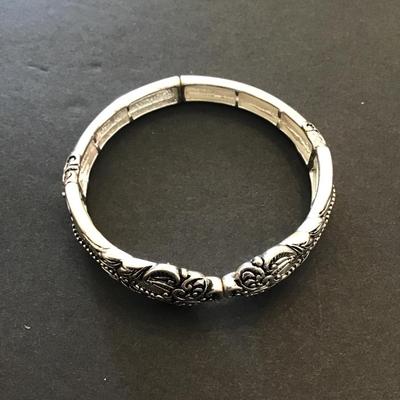 Sale Photo Thumbnail #220: SilverTone stretchy fashion bracelet. Please see attached photos.