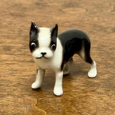 Vintage Hagen-Renaker Boston Terrier Ceramic Figure