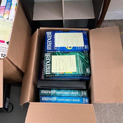 923 Large Lot of VHS Tapes and Accessories