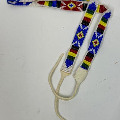 Native American Made Beaded Hatband/Headband