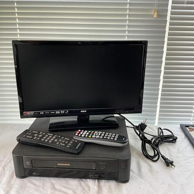 926 RCA TV & Magnavox VHS Player