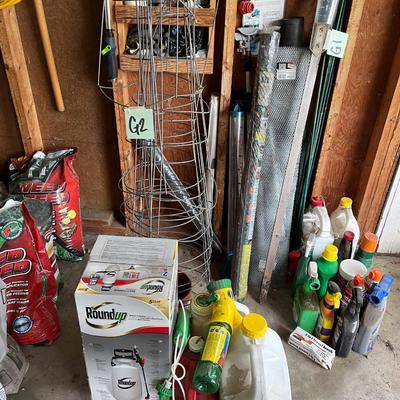 Sale Photo Thumbnail #479: Plant cages, RoundUp sprayer, Amine400, etc.