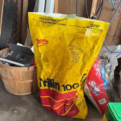 Sale Photo Thumbnail #491: Open bags of Trilin 10g, Nurserymen's Preferred, Lawn Insect Granules, Moisture Control Soil, Fertilizer