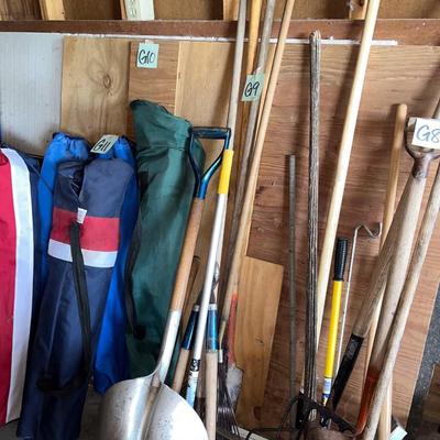 Sale Photo Thumbnail #497: Rakes, shovels, shears, etc.