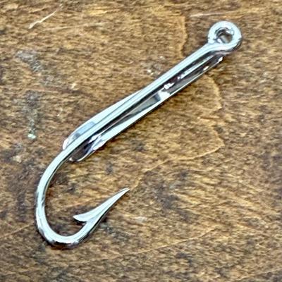 Vintage Sterling Silver Fishhook Tie Clip