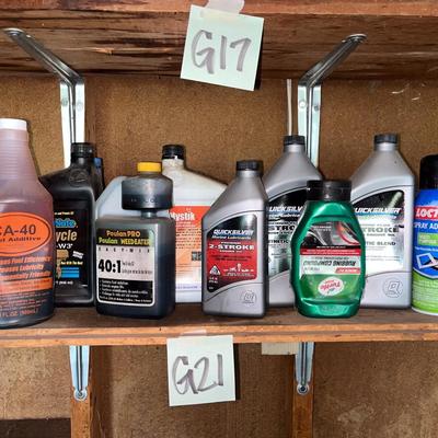 Sale Photo Thumbnail #522: Oil, weed eater, fuel additive, spray adhesive, etc.
