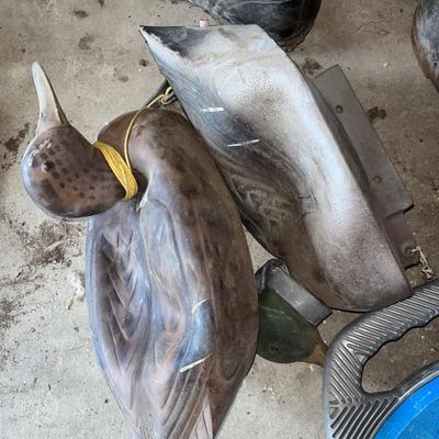 Sale Photo Thumbnail #607: Boots, decoys, etc.