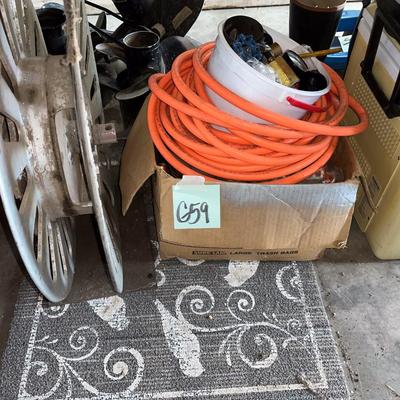 Sale Photo Thumbnail #617: Hose reel, hose, etc.