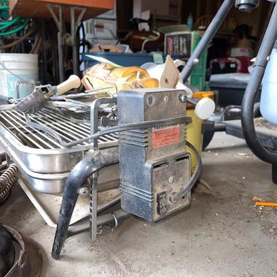 Sale Photo Thumbnail #635: Crockpot, grill, pans, etc,