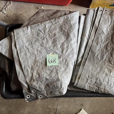 Sale Photo Thumbnail #649: Tarps, fabrics, plastic tote